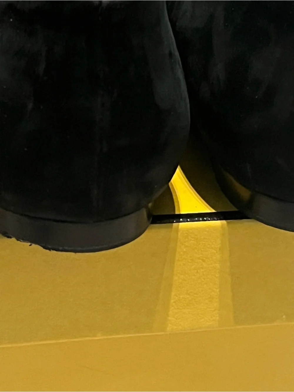 Fendi Black Suede Square-Toe Loafers